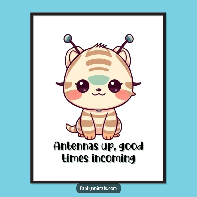 Funny Free Printable Wall Art: Striped Creature Shimmy, Humorous Downloadable Art for Decor