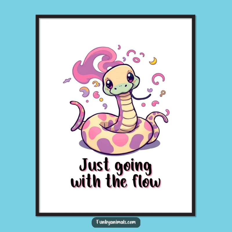 Free Printable Psychedelic Snake Wall Art: Funny Downloadable Art for a Trippy Vibe