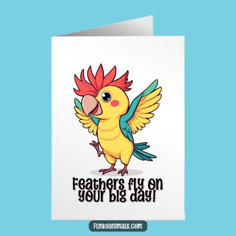 Free Printable Birthday Card: Funny Dancing Parrot for a Wild Celebration