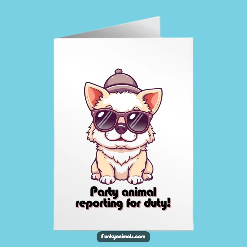 Free Printable Birthday Card: Funny Dog with Sunglasses, Perfect DIY Gift!