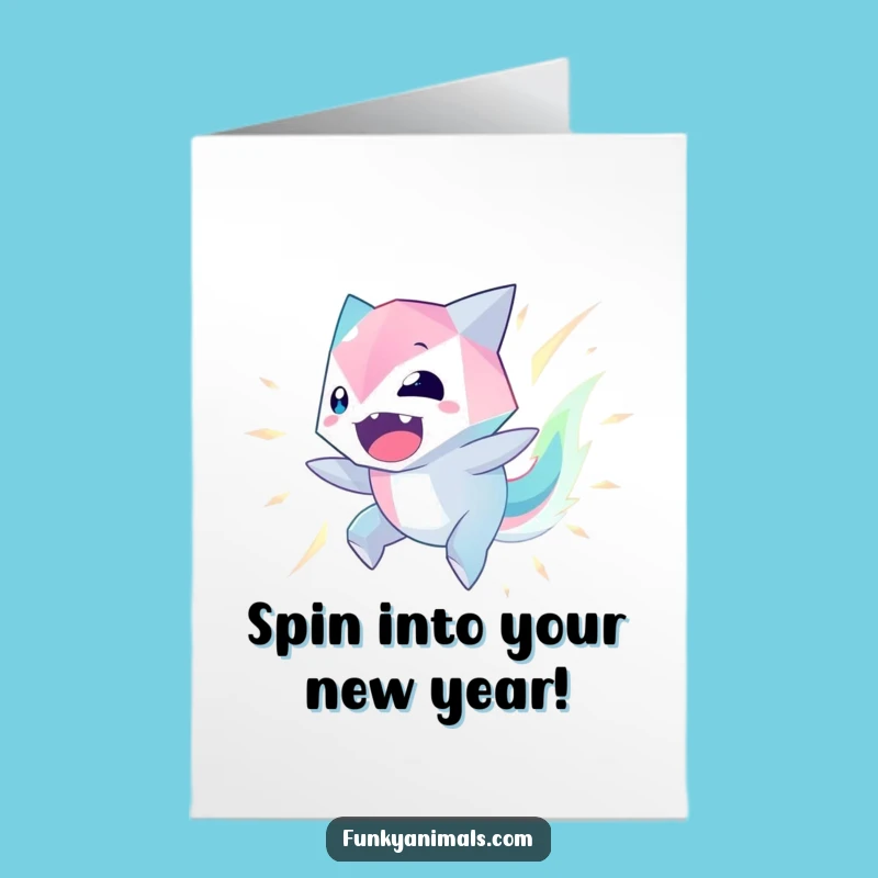 Free Printable Birthday Card: Spinning Geometric Creature for an Exciting Downloadable Gift