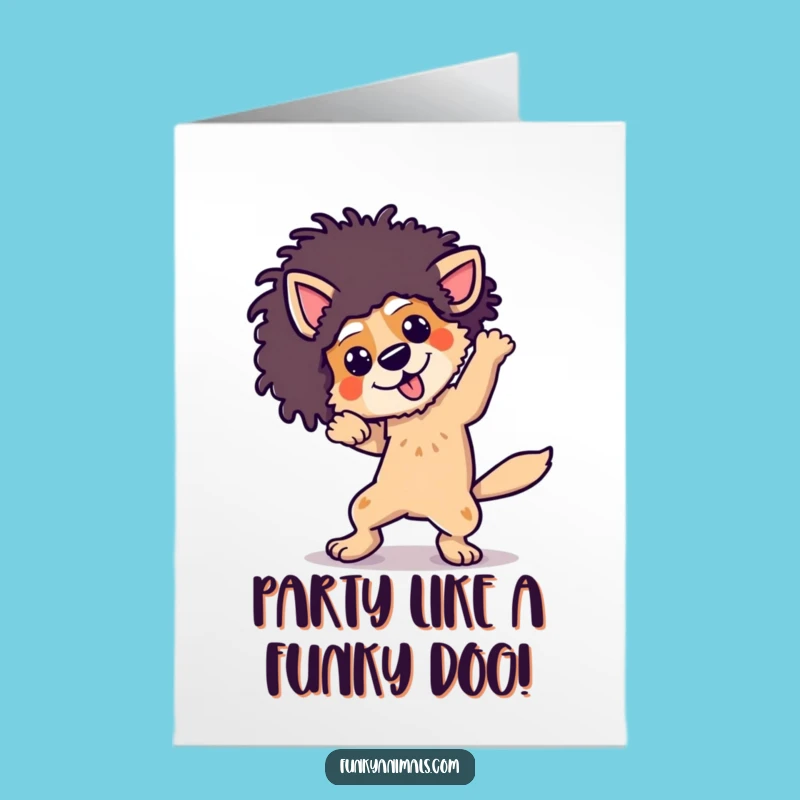 Free Printable Birthday Card: Funky Dog B-Boy - Funny Downloadable Gift