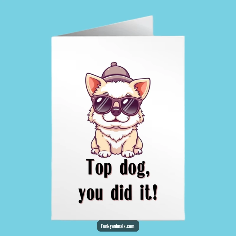 Free Printable Congrats Card: Quirky Dog Vibes for Big Wins!