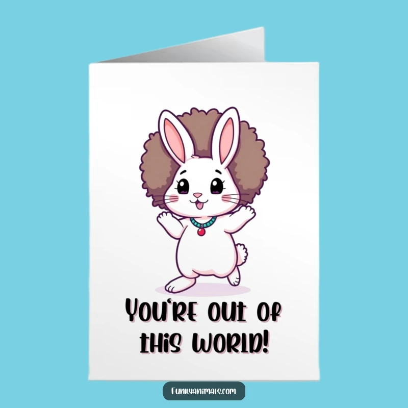 Free Printable Congrats Card Rabbit Moonwalker: Groovy Victory Dance Downloadable