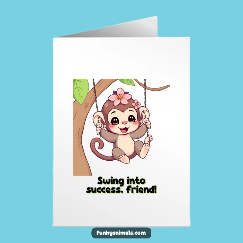 Free Printable Monkey Congrats Card: Funny Downloadable Gift for a Wild Celebration