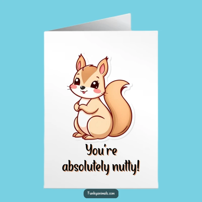 Free Printable Congrats Card: Squirrel Spiral Tail Celebration, Humorous Downloadable Gift
