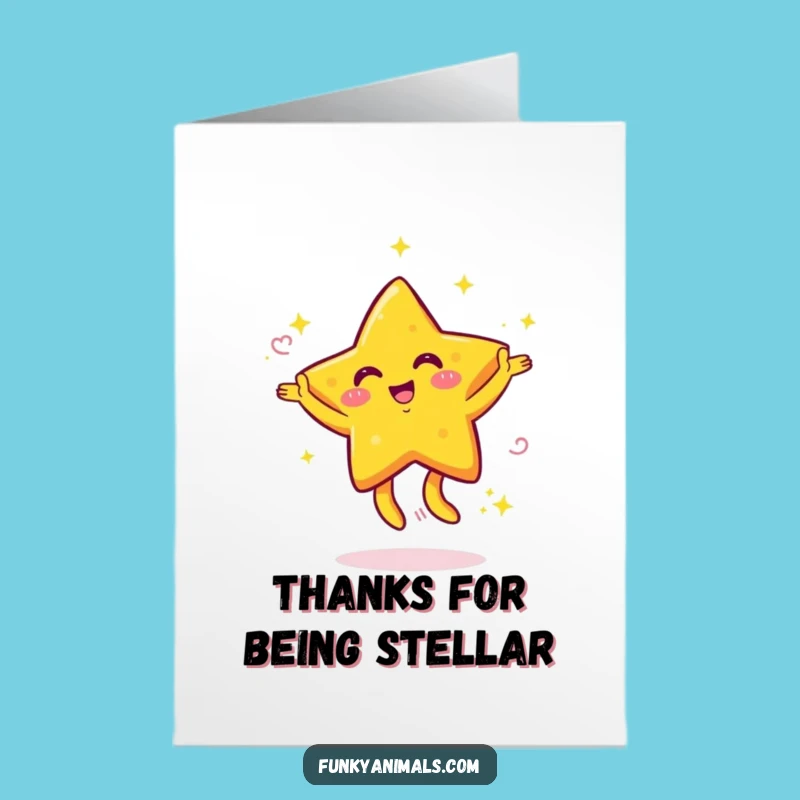 Free Printable Dancing Star Thank You Card: Funny Energy Gift