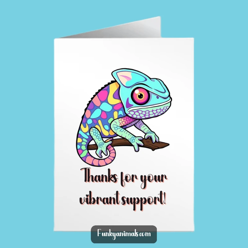 Free Printable Thank You Card: Chameleon's Thanks in Full Color!