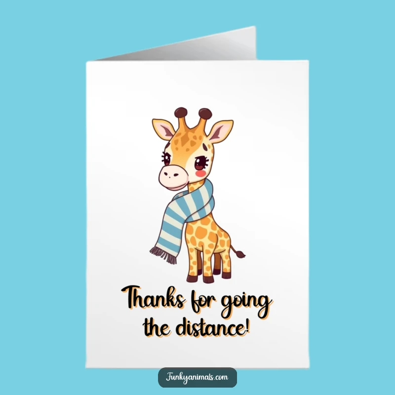 Free Printable Thank You Card: Giraffe Says Thanks From Afar!