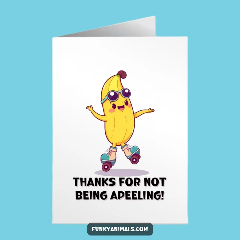 Free Printable Thank You Card: Groovy Banana Skater, Funny Downloadable Gift