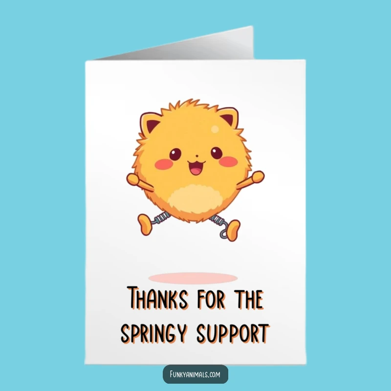 Free Printable Thank You Card: Bouncing Creature - Express Thanks with Zest