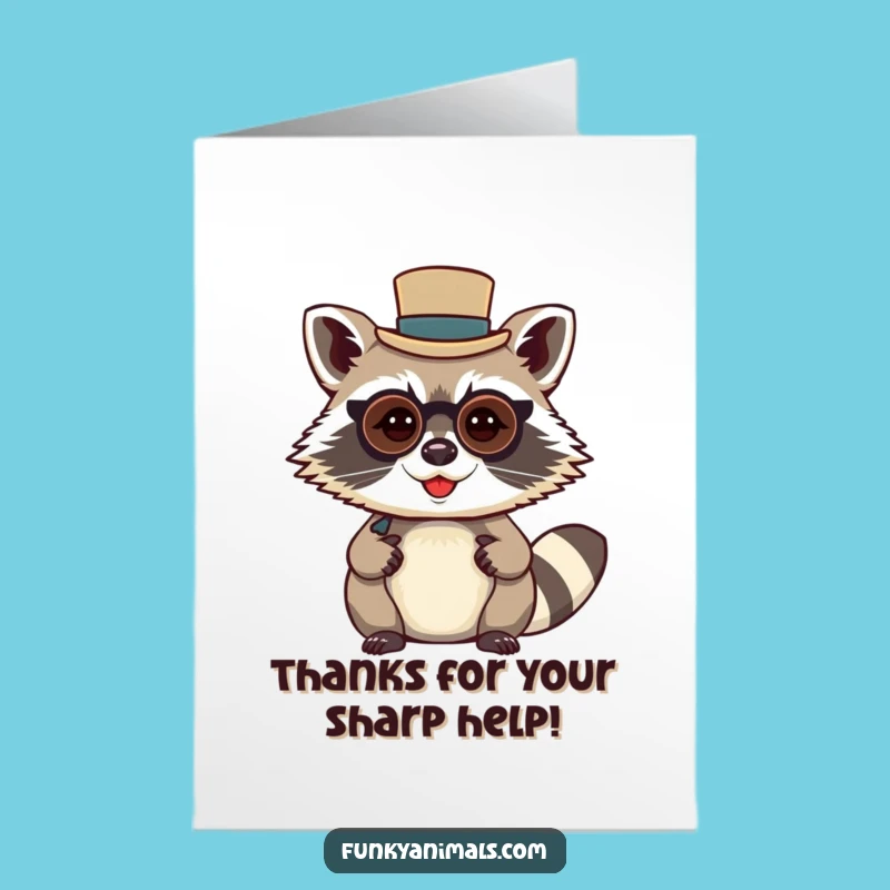 Free Printable Raccoon Thank You Card: Dapper & Humorous Gratitude!