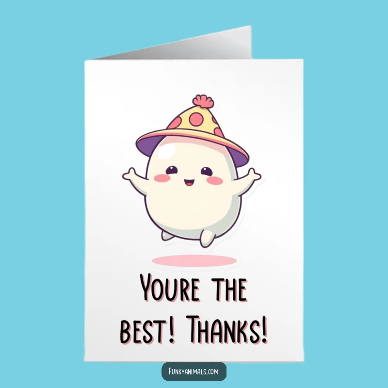 Free Printable Blob Creature Thank You Card: Absurd Downloadable Gift for Expressing Gratitude