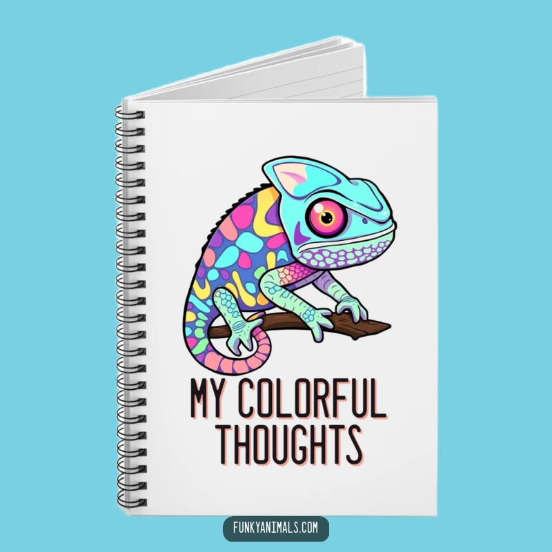 Funny Chameleon Notebook: Capture Ideas in Psychedelic Style