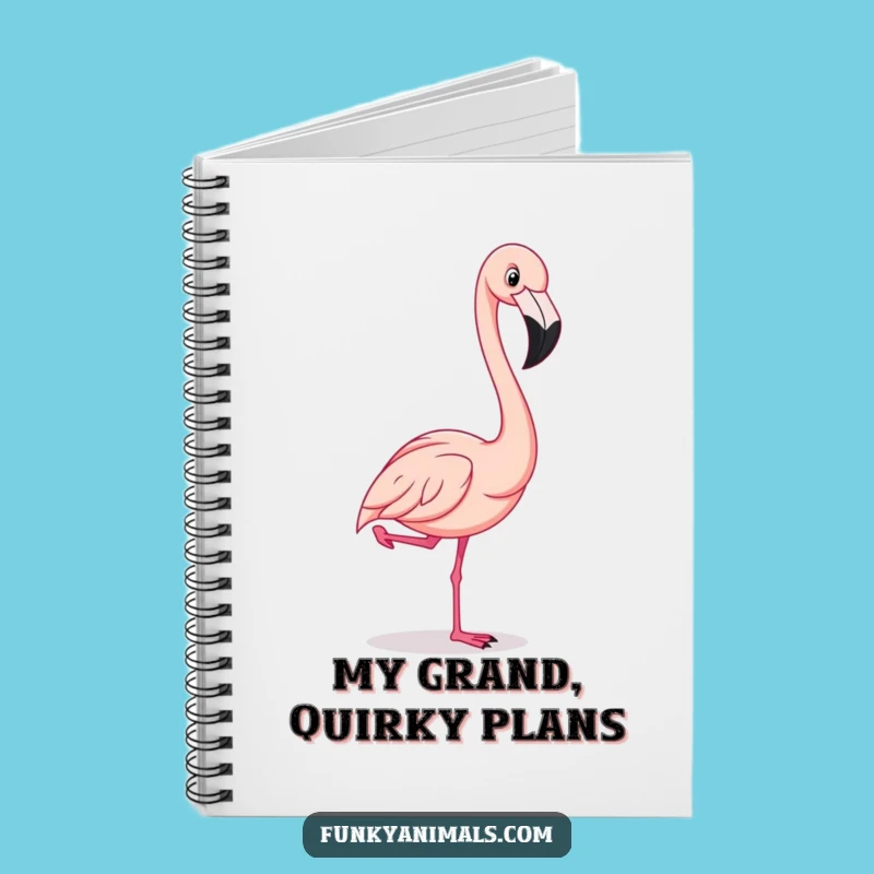 Funny Flamingo Pose Notebook - Hilarious Gift for Elegant Planners