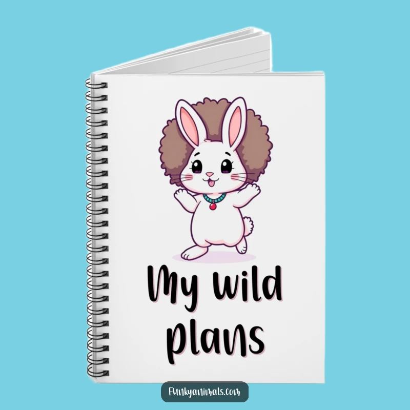 Funny Funky Rabbit Notebook: Afro Moonwalk Journal, Hilarious Gift for Writers