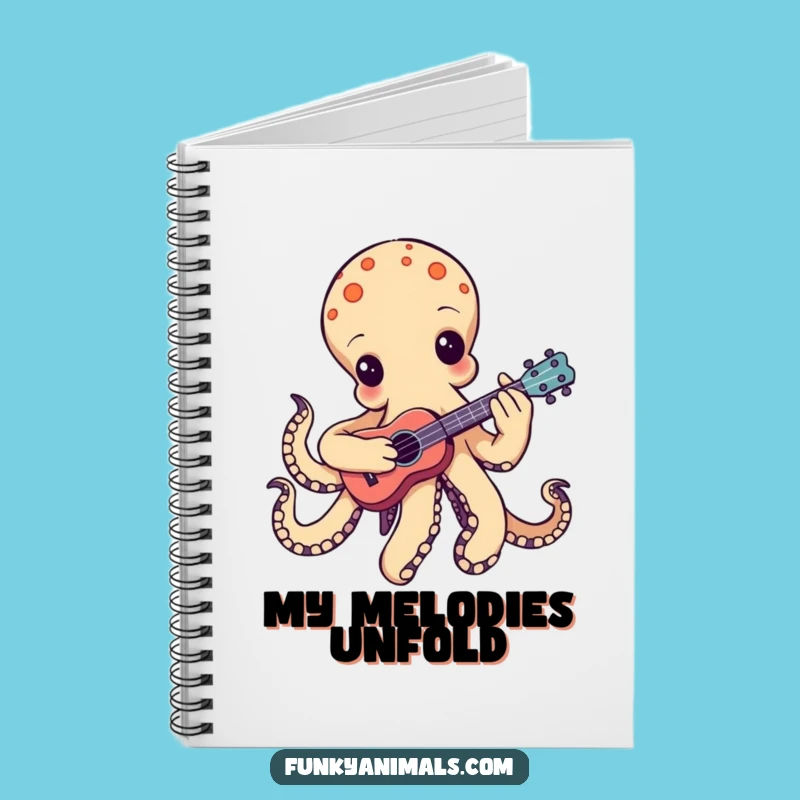 Groovy Octopus Ukulele Funny Notebook: Jot Down Tunes and Ideas