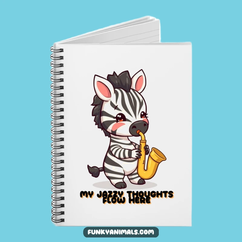 Funny Jazzy Zebra Cub Notebook: Music & Ideas - Rhythmic Funny Gift