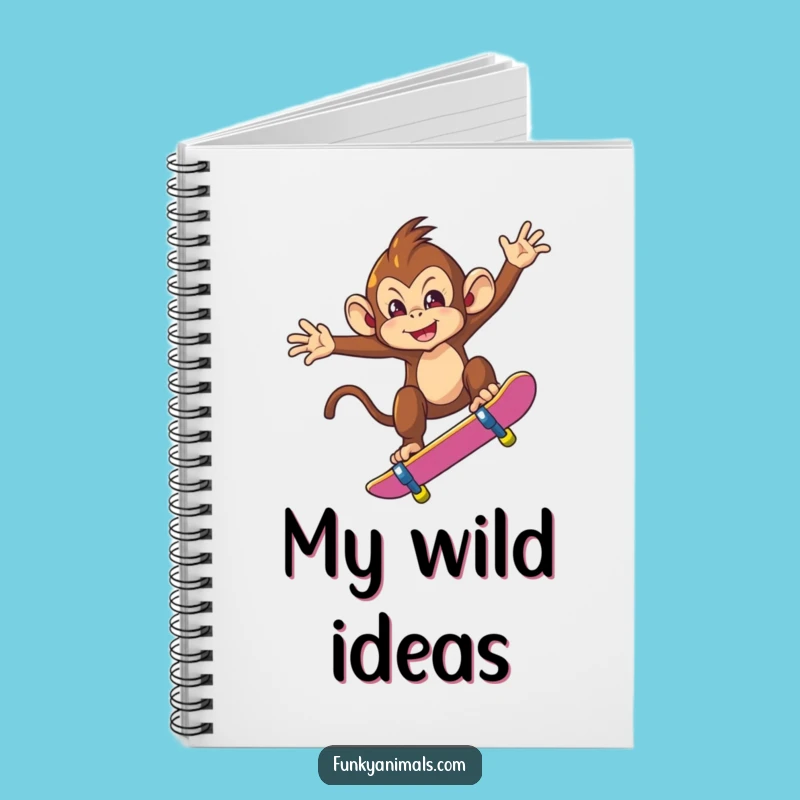 Funny Monkey Skateboarder Notebook - Jot Down Your Rad Ideas