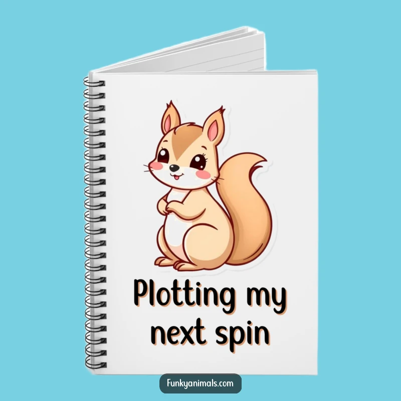 Funny Squirrel Spiral Tail Notebook - Hilarious Gift for Busy Minds