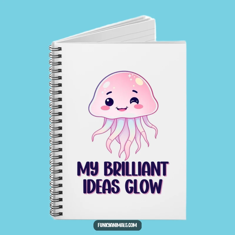 Sparkling Jellyfish Goofy Grin Funny Notebook: Jot Down Ideas with a Smile