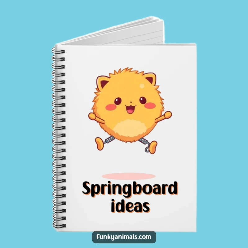 Funny Fuzzy Orange Creature Notebook - Jot Down Ideas with a Bouncing Creature!