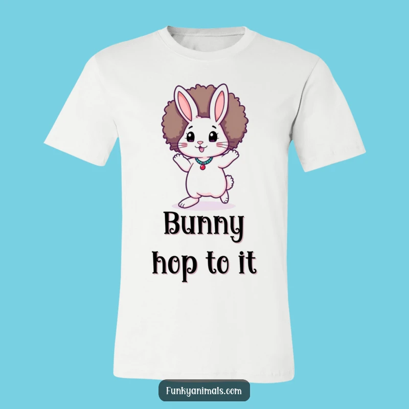 Funny Funky Rabbit T-Shirt: Afro Moonwalk Tee, Hilarious Retro Gift