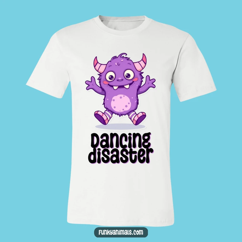 Funny Purple Monster T-Shirt - Mismatched Socks Silly Dance Tee!