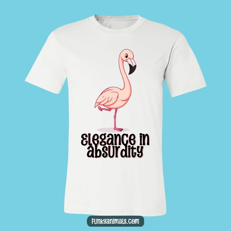 Funny Flamingo Pose T-Shirt - Hilarious Tee for Fashionable Fun