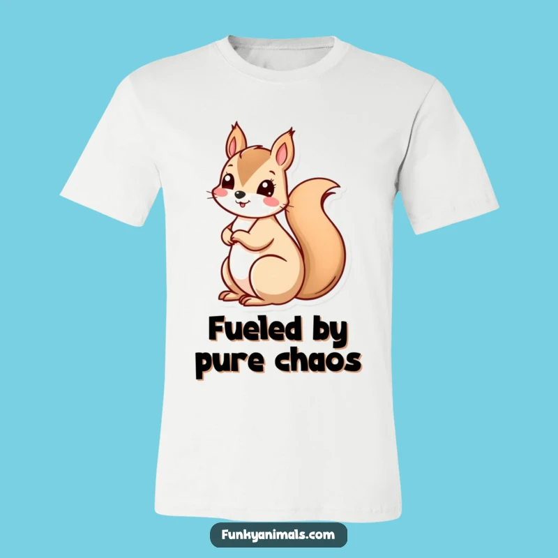 Funny Squirrel Spiral Tail T-Shirt - Hilarious Tee for Busy Bodies