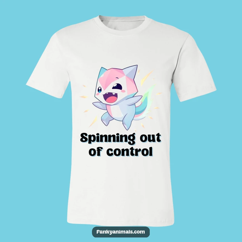 Funny Geometric Creature T-Shirt: Wear Your Excitement with This Glowing, Hilarious Design