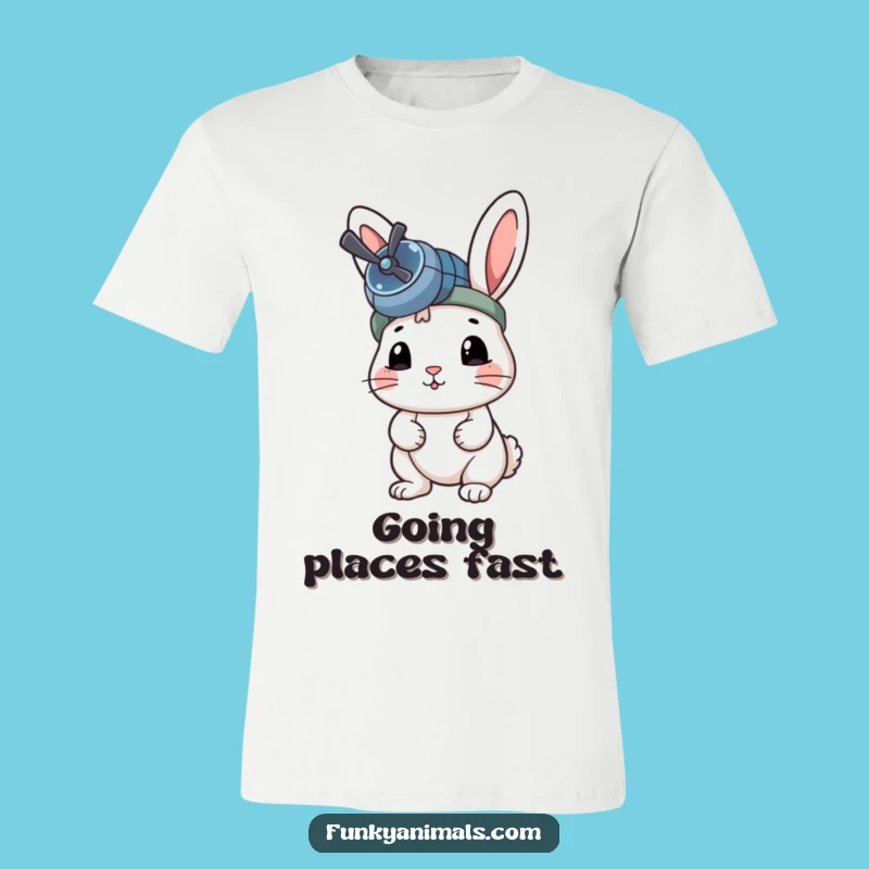 Funny Rabbit Propeller Tee: Ready for Takeoff, Hilarious Gift