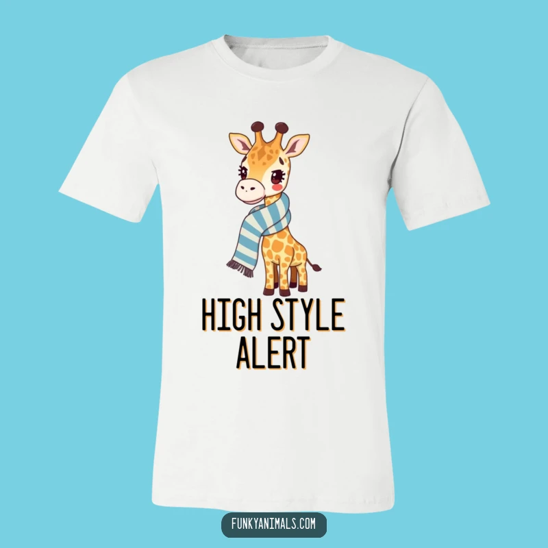 Funny Giraffe T-Shirt: Tall Style with a Ridiculously Long Scarf