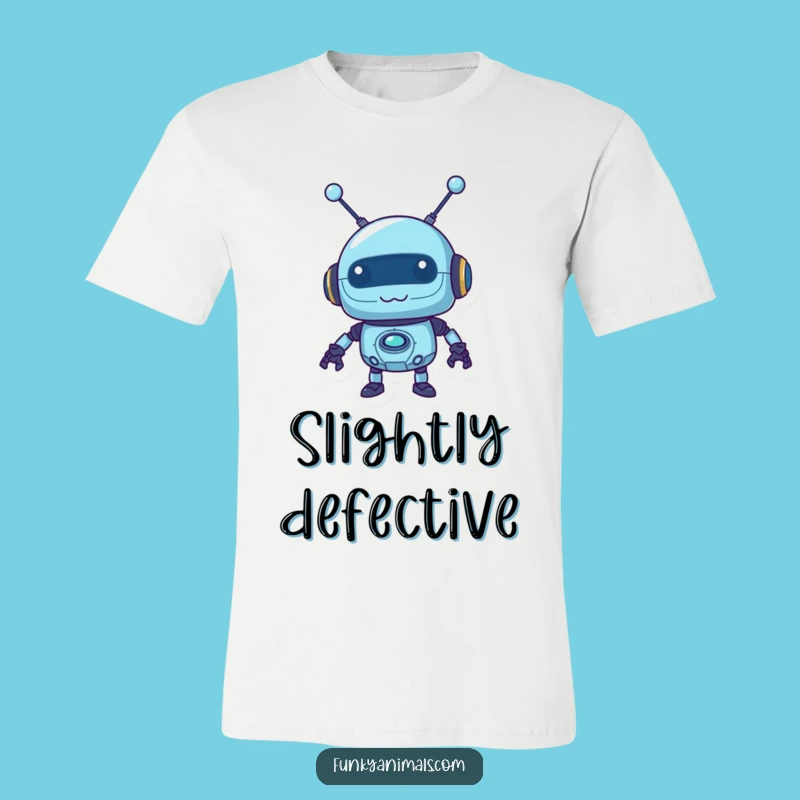 Funny Blue Robot T-Shirt: Mischievous Antennas, Quirky Tech Humor Gift
