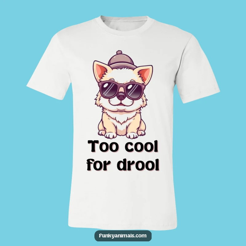 Funny Dog T-Shirt: Quirky Canine with Sunglasses and Hat for Cool People