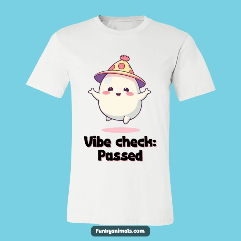 Funny Blob Creature T-Shirt: Whimsical Abstract Art & Funky Hat Bounce Tee, Ideal Gift