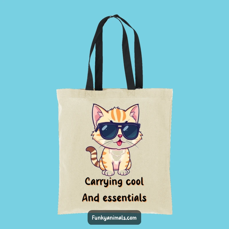 Funny Cool Cat Cub Tote Bag: Style & Funk - Practical Funny Gift