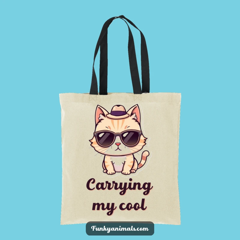 Funny Cool Cat Tote Bag: Carry Your Style, Hilarious Gift Idea