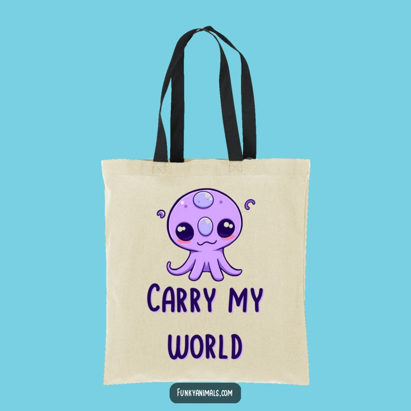 Funny Alien Wiggle Tote Bag: Carry Your Universe in Style!