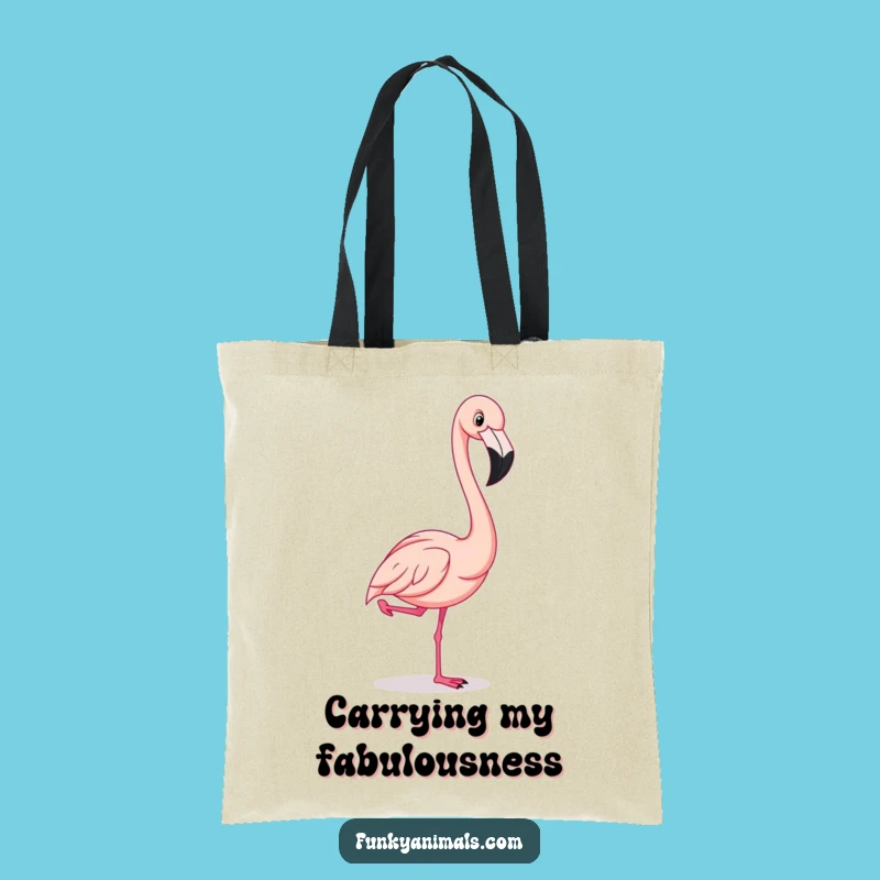 Funny Flamingo Pose Tote Bag - Hilarious Gift for Stylish Shoppers