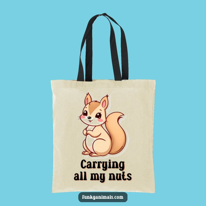 Funny Squirrel Spiral Tail Tote Bag - Hilarious Gift for On-the-Go Life