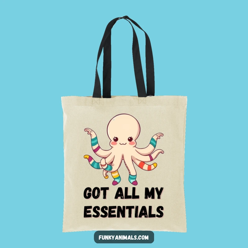 Funny Octopus Dancing Socks Tote Bag - Hilarious Gift for Fashionistas