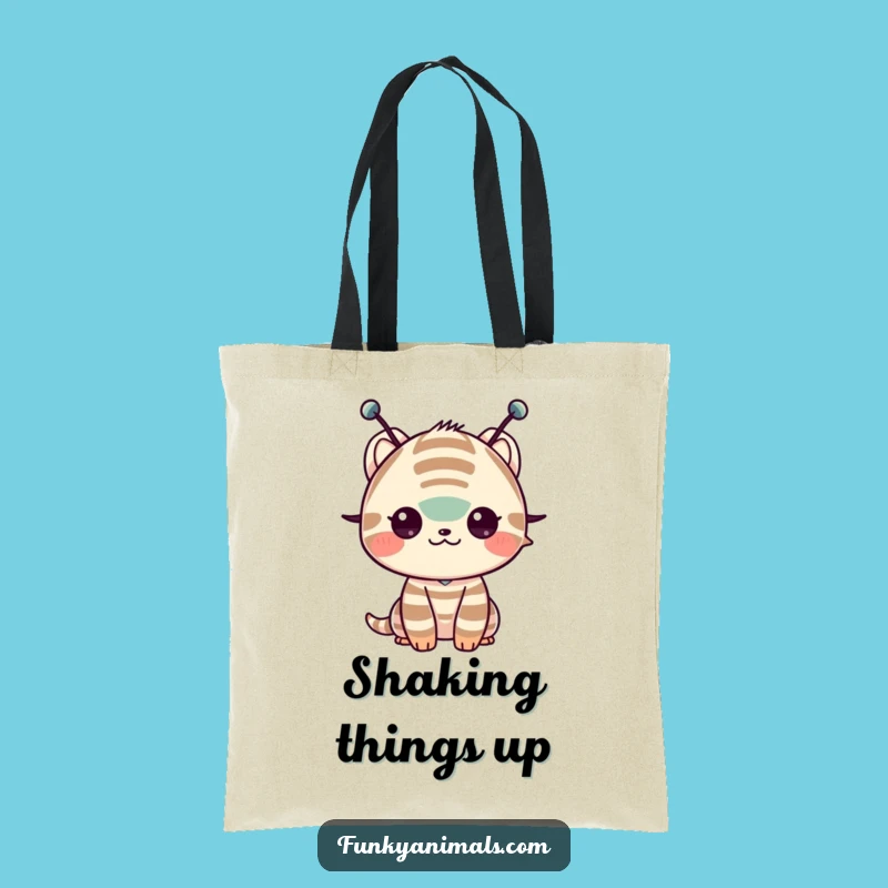 Funny Shimmy Antenna Creature Tote Bag - Carry Your Rhythm!
